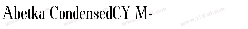 Abetka CondensedCY M字体转换